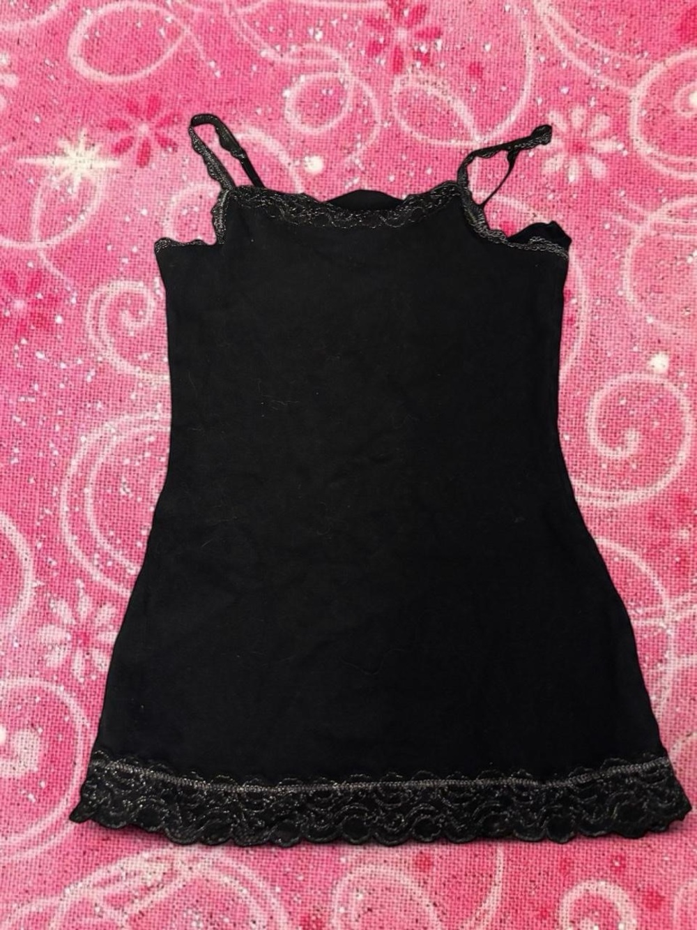 Black Lace-Trim Tank Top - Women
